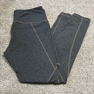Athleta Charcoal and Tan Leggings